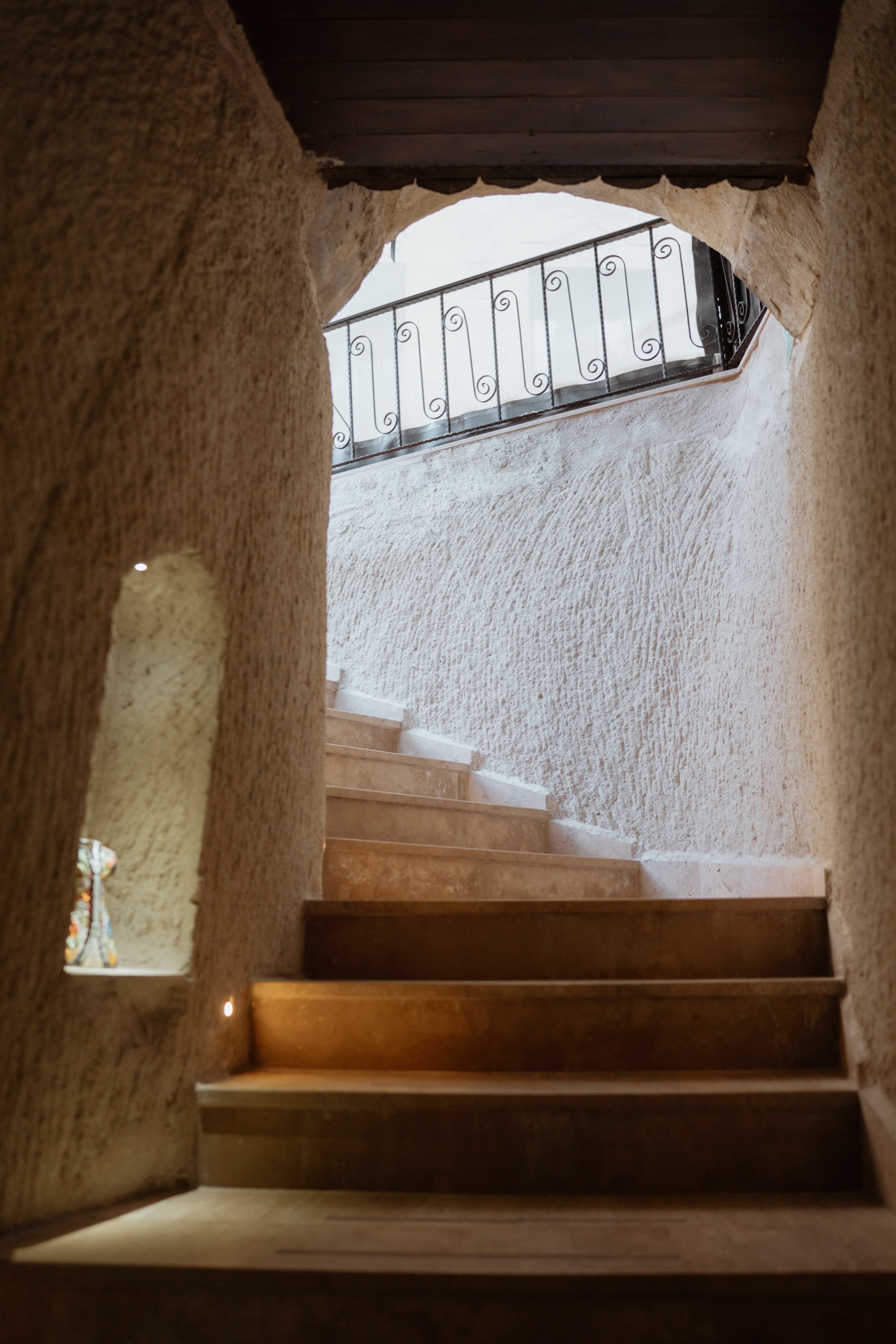 Cave hotel terrace overlooking the Göreme valley